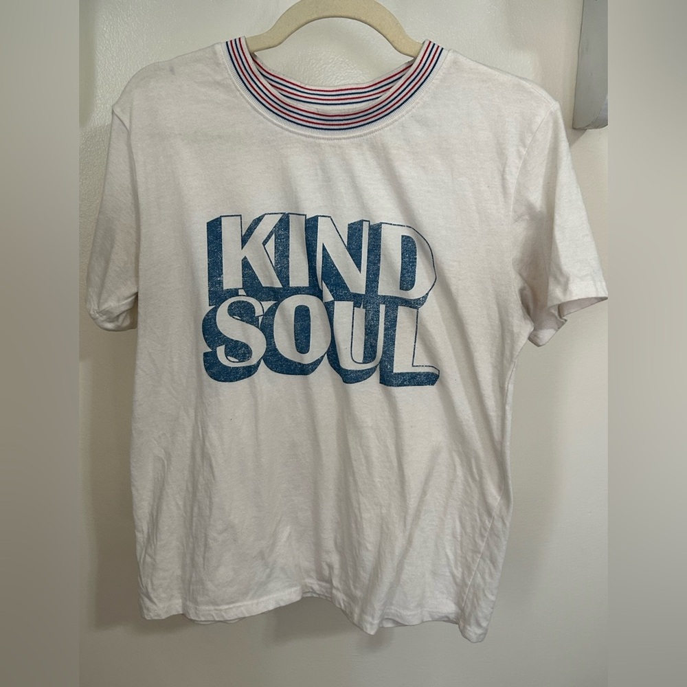 Zoe + Liv Tee with Blue "Kind Soul" Graphic